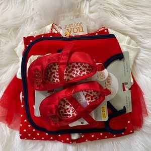Carters Valentine Baby Girl Outfit Set 6-12m